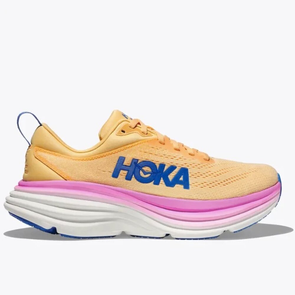 HOKA BONDI 8 - yellow and pink